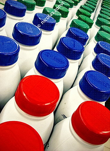Botellas de leche