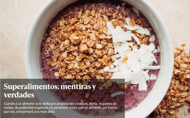Superalimentos: mentiras y verdades