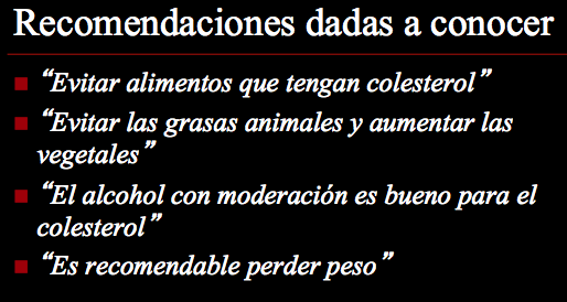 Recomendaciones dietas colesterol
