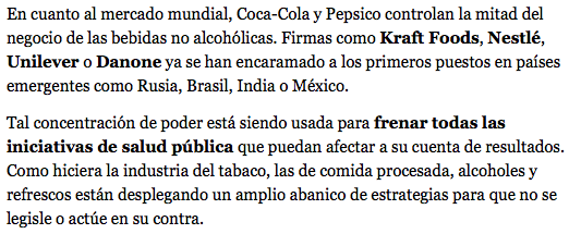 Influencia industria en legislación