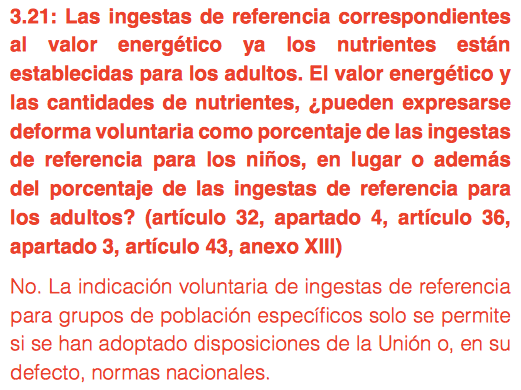 Ingestas Referencia niños
