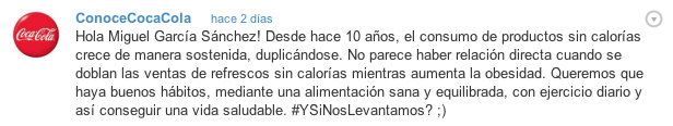 Respuesta Coca-Cola Youtube