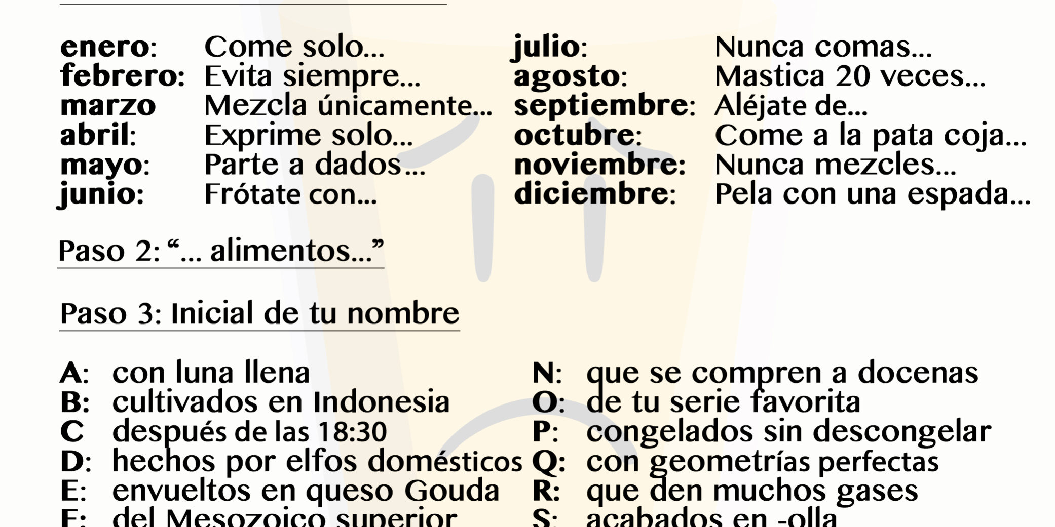 dieta inicial y nacimiento Tu dieta sesún la inicial y nacimiento