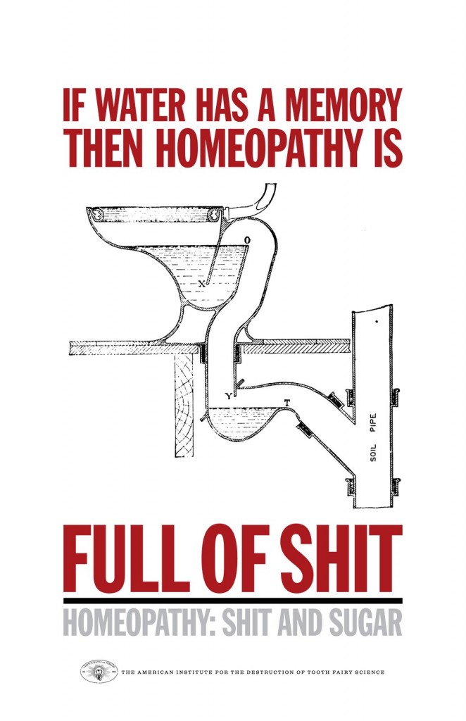 Homeopatía llena de mierda